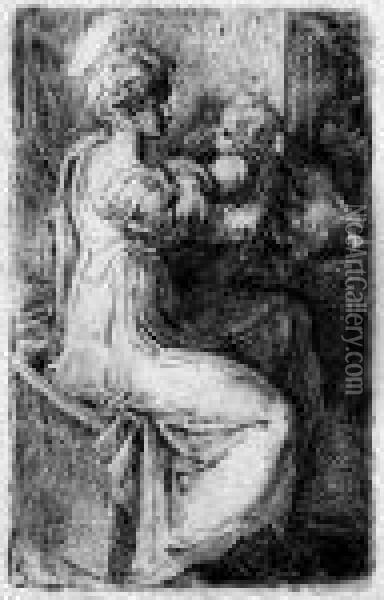 The Madonna And Child Oil Painting - Girolamo Francesco Maria Mazzola (Parmigianino)