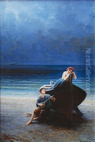 Rybarova Pisen Oil Painting - Karel Liebscher