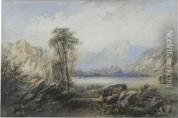Loch Katrine Oil Painting - Thomas Miles Richardson