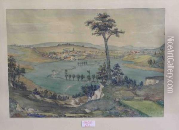 Frankische Landschaft Oil Painting - Anton Dietrich
