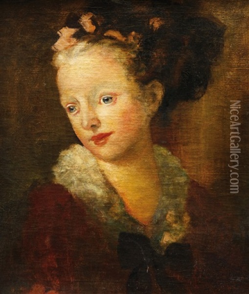 Portret Mlade Damy Oil Painting - Jean Baptiste Greuze