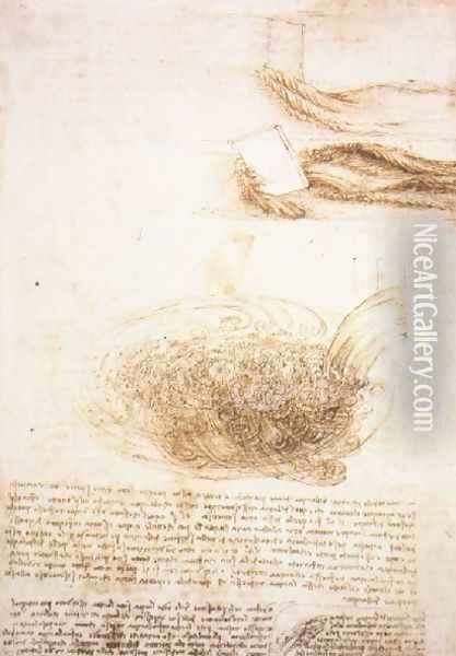 Studies Of Water Oil Painting - Leonardo Da Vinci