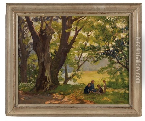 In The Clearing Oil Painting - Arthur John Black