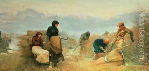 On the Fens 1878 Oil Painting - Robert Walker Macbeth