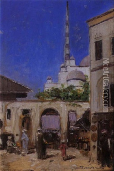 La Souk De Constantinople Oil Painting - Tony Binder