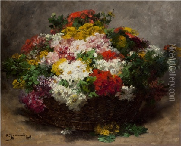 Summer Blooms Oil Painting - Georges Jeannin