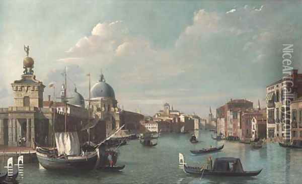 The entrance to the Grand Canal, Venice Oil Painting - (Giovanni Antonio Canal) Canaletto