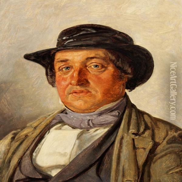Portrait Of K Oil Painting - Jorgen Roed