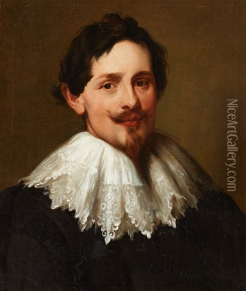 Portrait Of A Gentleman Oil Painting - Friedrich Bury