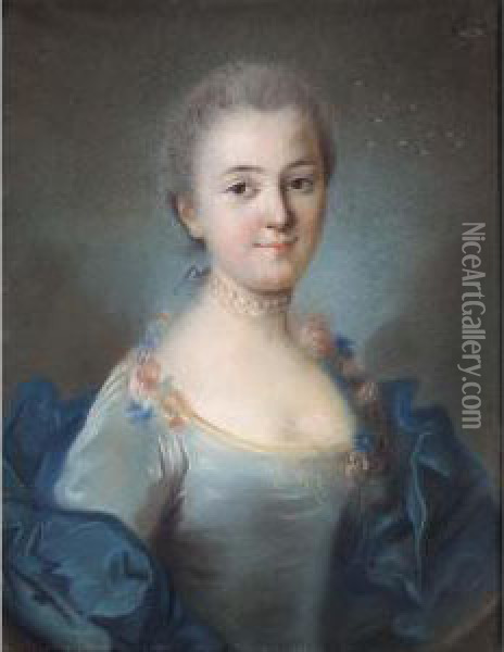 Half-length Portrait Of A Young Woman Oil Painting - Johann Ernst, Julius Heinsius