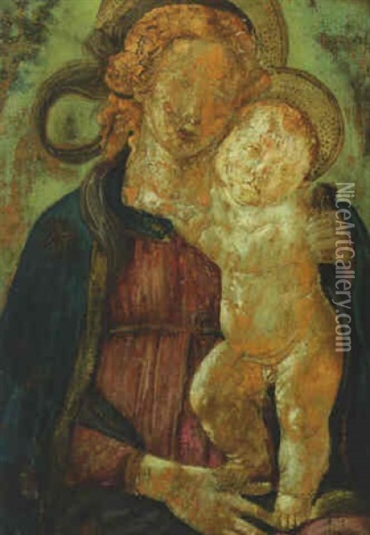 The Madonna And The Child Oil Painting - Andrea Del Verrocchio