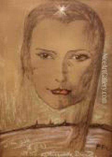Portret Kobiecy - Marii Kaminskiej Oil Painting - Stanislaw Ignacy Witkiewicz-Witkacy