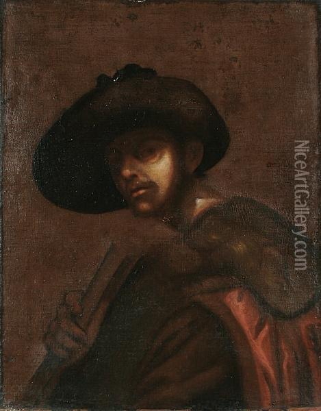 Portrait Of A Man Holding A Scroll Oil Painting - Sebastiano Del Piombo