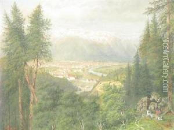 Alpine Landscape Oil Painting - Max Todt