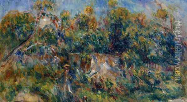 The Painter Taking A Stroll At Cagnes Oil Painting - Pierre Auguste Renoir