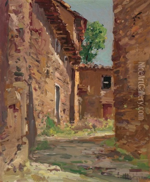 Vista De Montesquiu Oil Painting - Eliseo Meifren y Roig