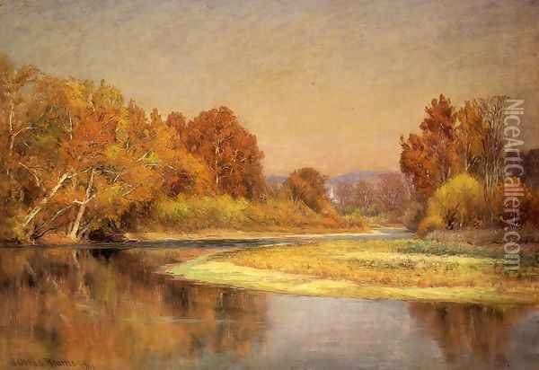 Sycamores on the Whitewater Oil Painting - John Ottis Adams