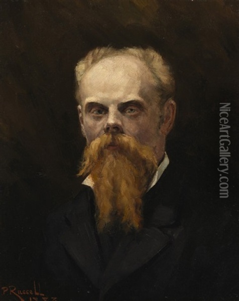 (portrait Of A Man) Oil Painting - John Peter Russell