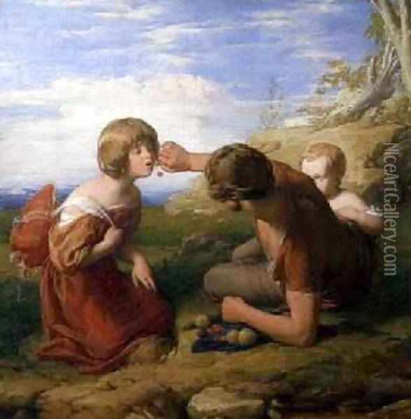 Open your mouth and shut your eyes Oil Painting - William Mulready