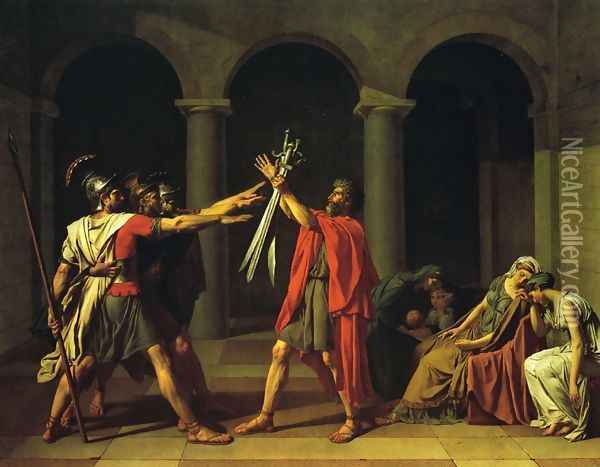 Oath of the Horatii Oil Painting - Jacques Louis David
