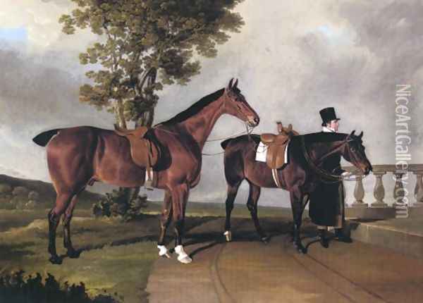 Favorite Hunters Of Lawrence Parsons 1822 Oil Painting - John Frederick Herring Snr