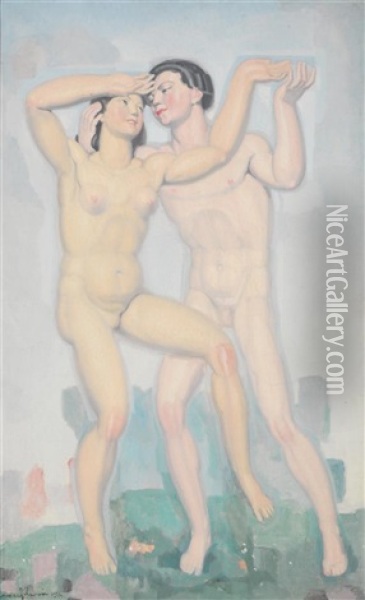 La Joie De Vivre Oil Painting -  Marcel-Lenoir (Jules Oury)