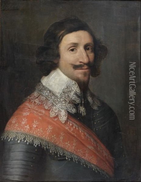 Portrait D'homme A La Cuirasse Oil Painting - Michiel Janszoon van Mierevelt