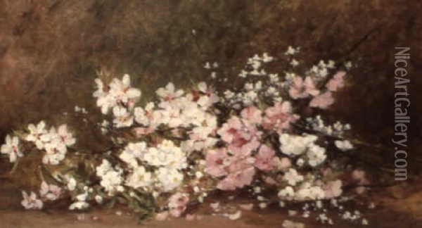 Zweig Mit Apfelbluten Oil Painting - Annette Boulanger