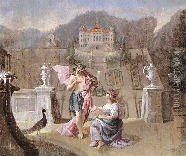 Noli me Tangere 1753 Oil Painting - Lucas Huetter