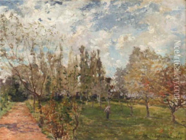 Amongst The Trees Oil Painting - Henry Eugene Delacroix