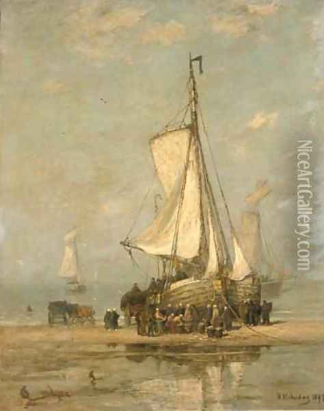 Sorting the day's catch Oil Painting - Hendrik Willem Mesdag