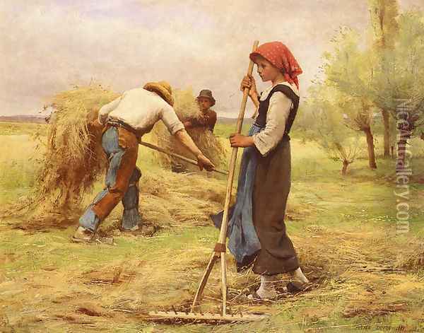 La Recolte Des Foins (The Harvesting of the Hay) Oil Painting - Julien Dupre