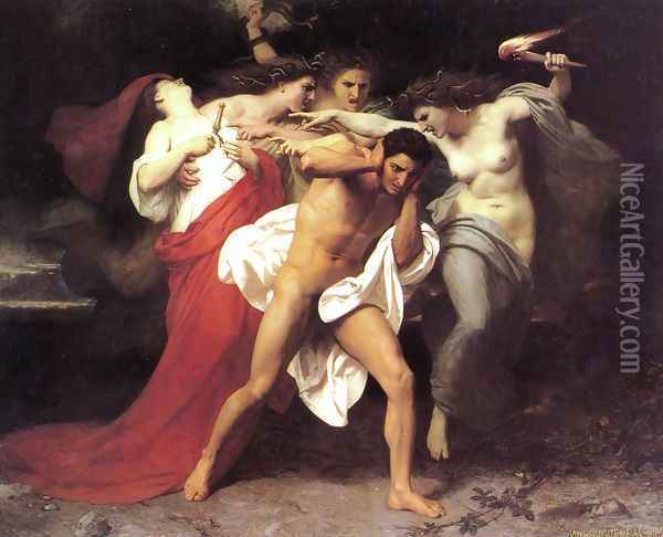The Remorse of Orestes Oil Painting - William-Adolphe Bouguereau