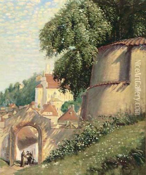 Widok Na Kazimierz Dolny Nad Wisla Oil Painting - Edward, Edouard Okun