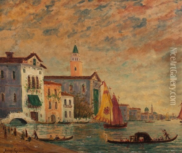 Scene De Venise Oil Painting - Henry Gerard