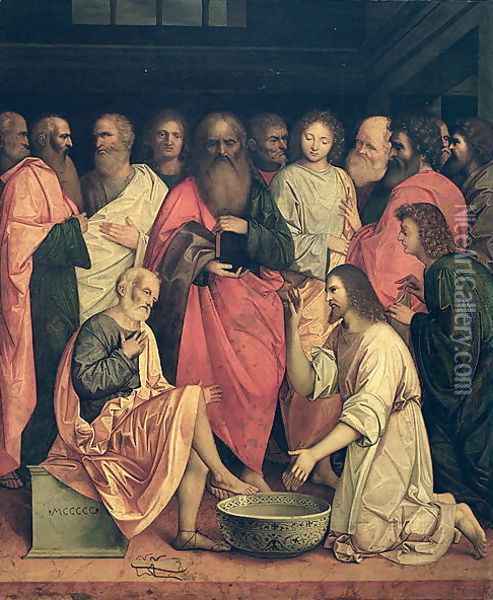 Christ Washing the Disciples' Feet Oil Painting - Boccaccio Boccaccino