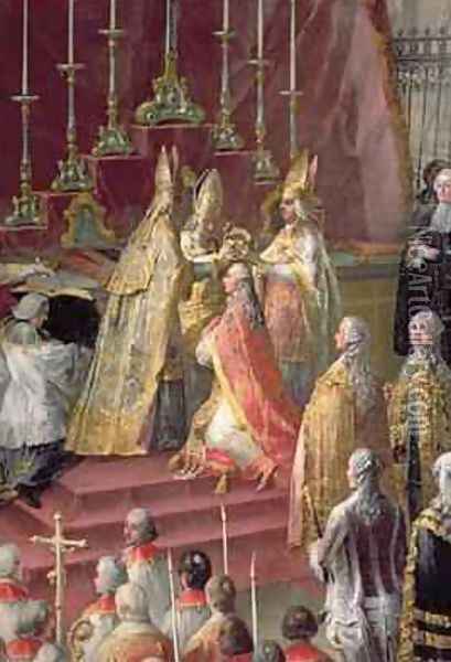 The Coronation of Joseph II 1741-90 as Emperor of Germany in Frankfurt Cathedral 1764 Oil Painting - Martin II Mytens or Meytens