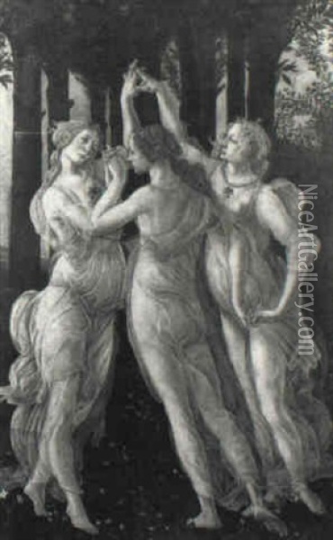 Las Tres Gracias Oil Painting - Sandro Botticelli