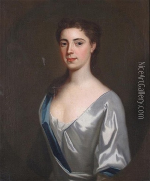 Portrait Of Elizabeth Scudamore Oil Painting - Enoch Seeman