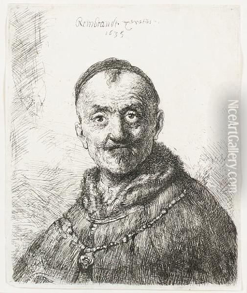 First Oriental Head (bartsch 286) Oil Painting - Rembrandt Van Rijn