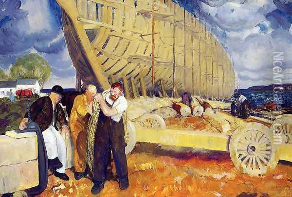 The Rope Aka Builders Of Ships Oil Painting - George Wesley Bellows