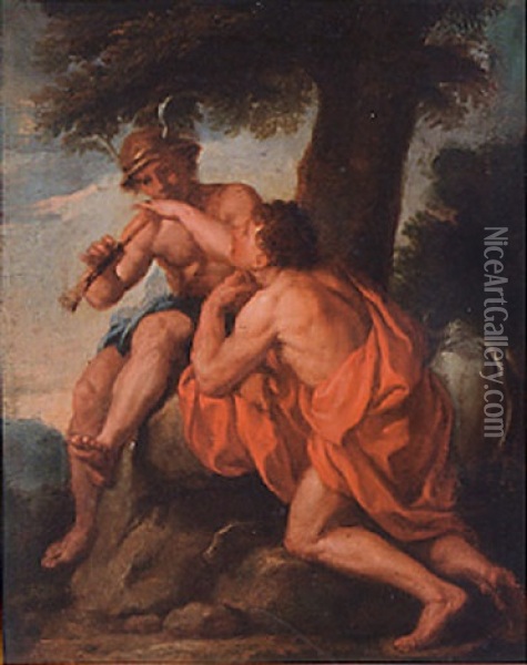 Mercury And Argos Oil Painting - Angelo Barbieri Trevisani