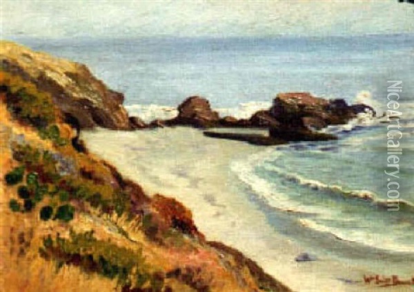Rocky Beach Oil Painting - William Swift Daniell