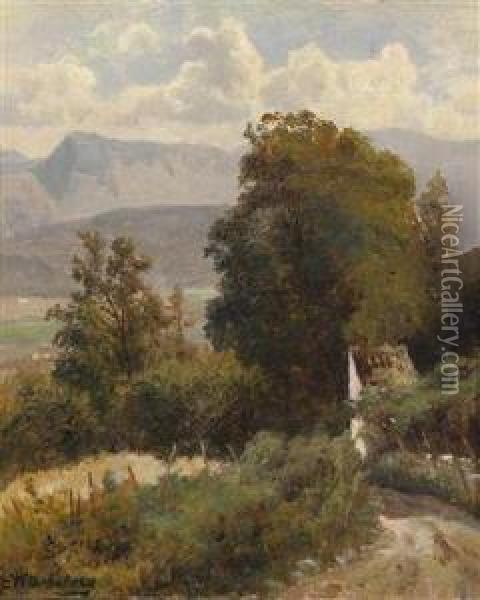 Kleine Landschaft Oil Painting - Ernestine Von Kirchsberg