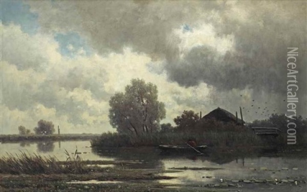 The Morning Row Oil Painting - Willem Roelofs