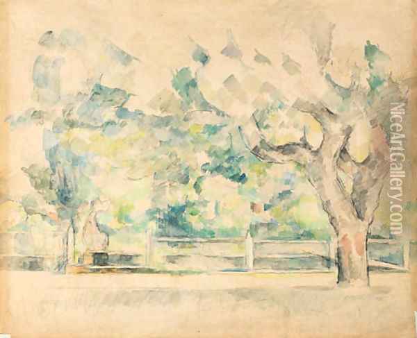 Le Bassin du Jas de Bouffan Oil Painting - Paul Cezanne