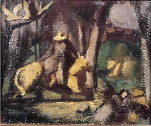 Scene Pastorale Oil Painting - Amedee de La Patelliere