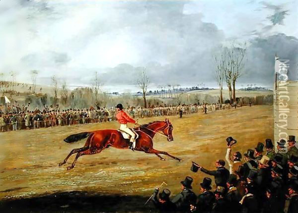 A Steeplechase, The Winner Oil Painting - Henry Thomas Alken