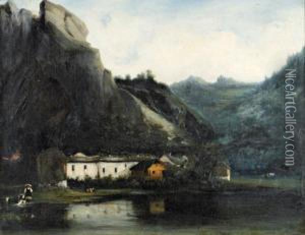 Paysage Des Alpes Oil Painting - Camille Flers