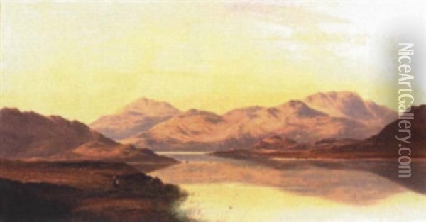 Ben Ledi And Loch Venechar Oil Painting - Charles Leslie
